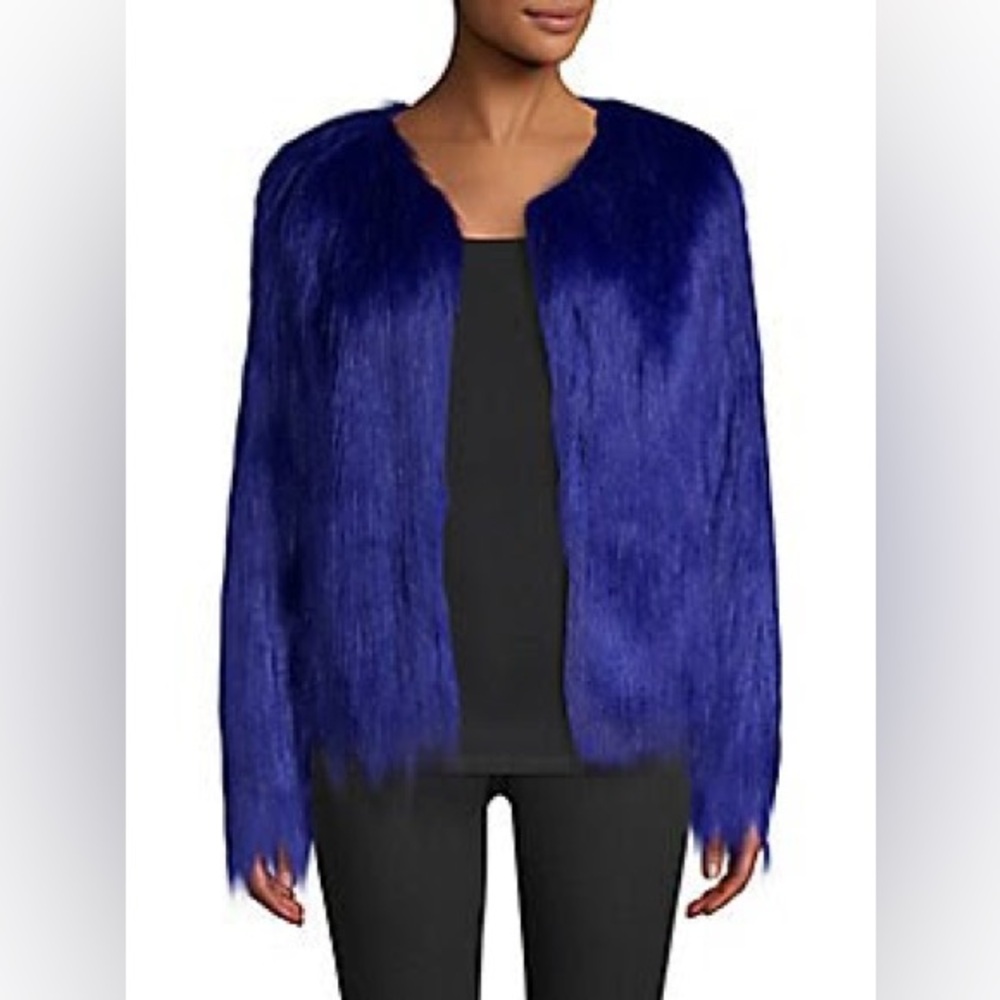 Unreal Fur Royal Blue Faux Fur Jacket